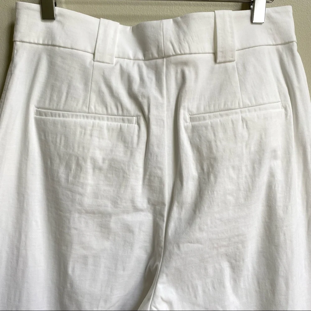 A.L.C. Gesso White Linen Blend Collin Pant Size 10